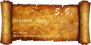 Strobel Igor névjegykártya
